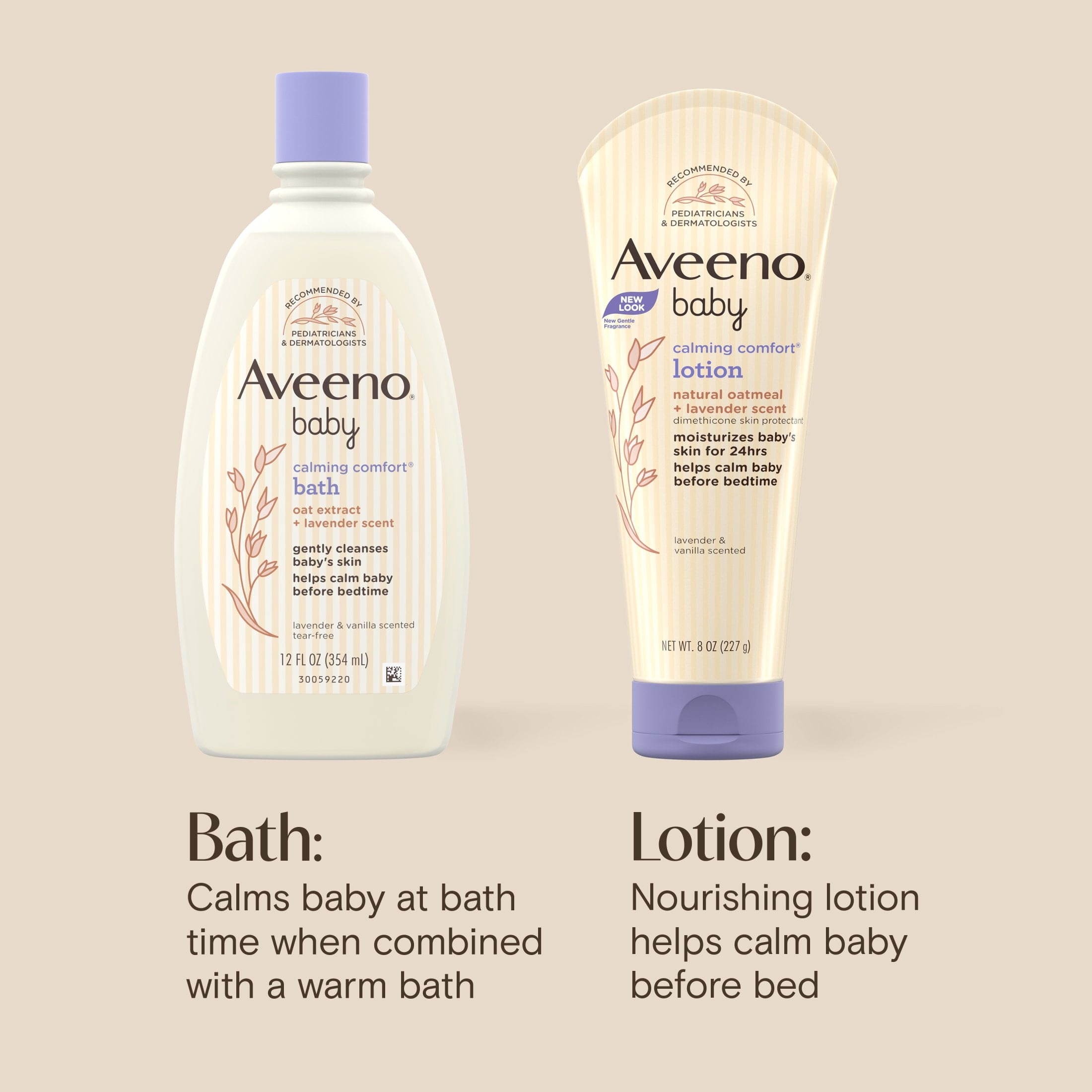 Aveeno Baby Calming Comfort Bath and Body Lotion Set