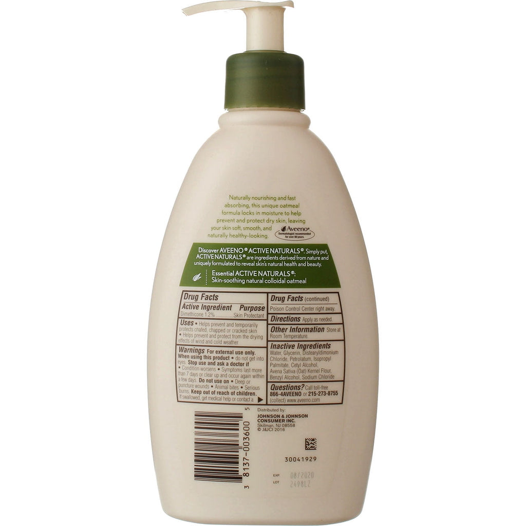 AVEENO Active Naturals Daily Moisturizing Lotion, Fragrance Free 12 oz (Pack of 2)