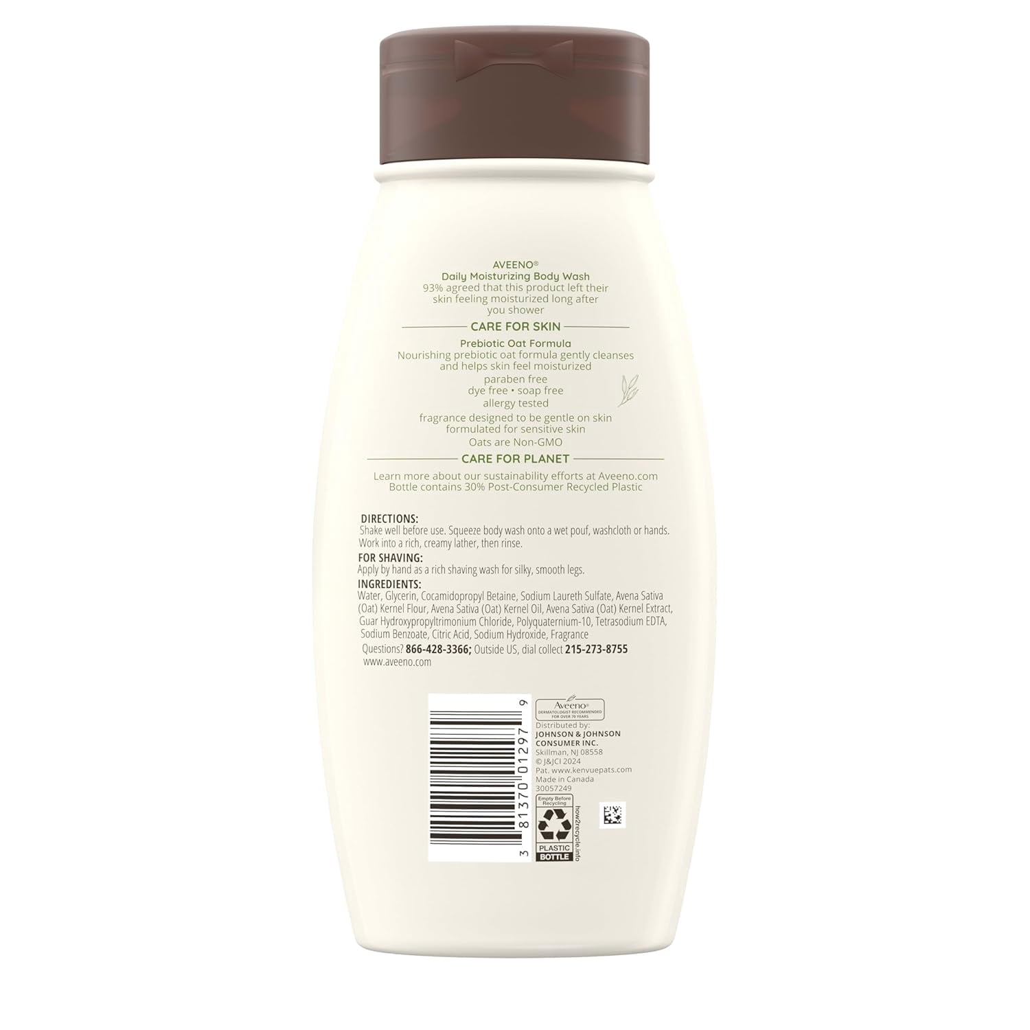 Aveeno Daily Moisturizing Body Wash - 18 Oz, 3 Pack