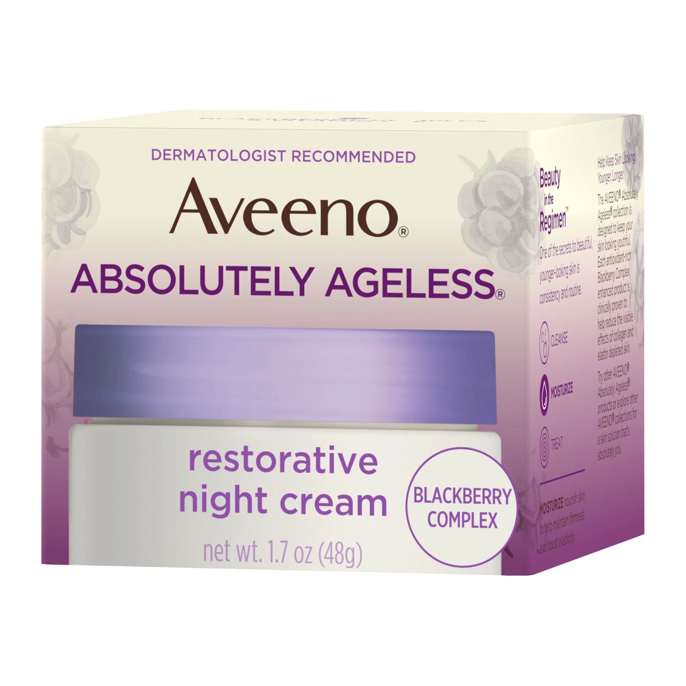 Aveeno Absolutely Ageless Restorative Night Cream for Face, 1.7 oz