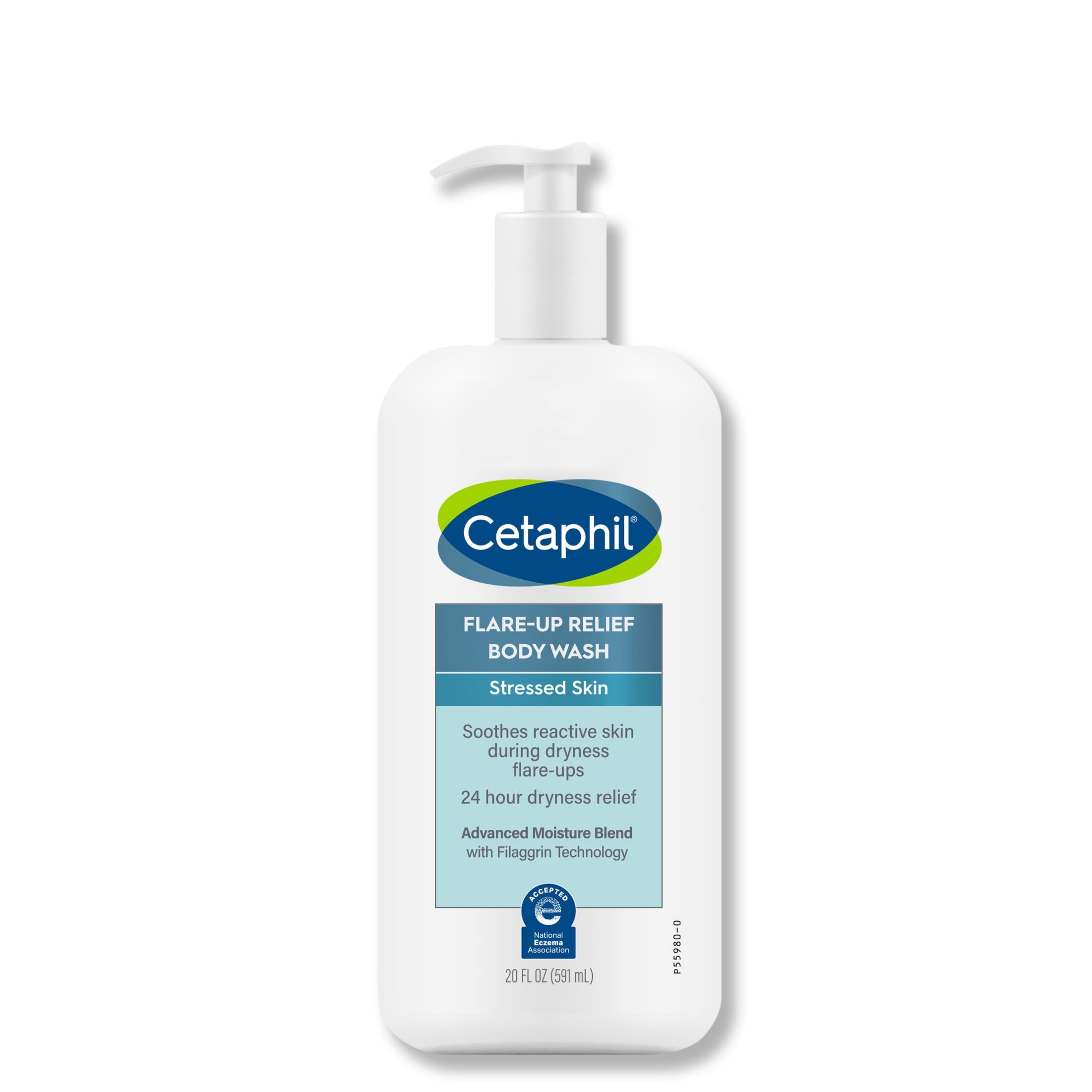 Cetaphil Daily Use Moisturizing Flare Up Relief Body Wash, Otameal, Unscented, 20 fl oz