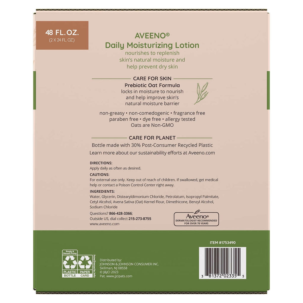 Aveeno Daily Moisture Lotion 24 Fluid Ounce (Pack of 2)