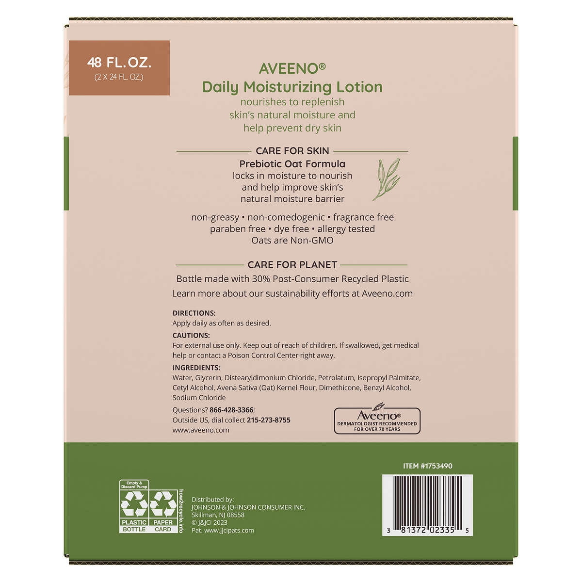 Aveeno Daily Moisture Lotion 24 Fluid Ounce (Pack of 2)