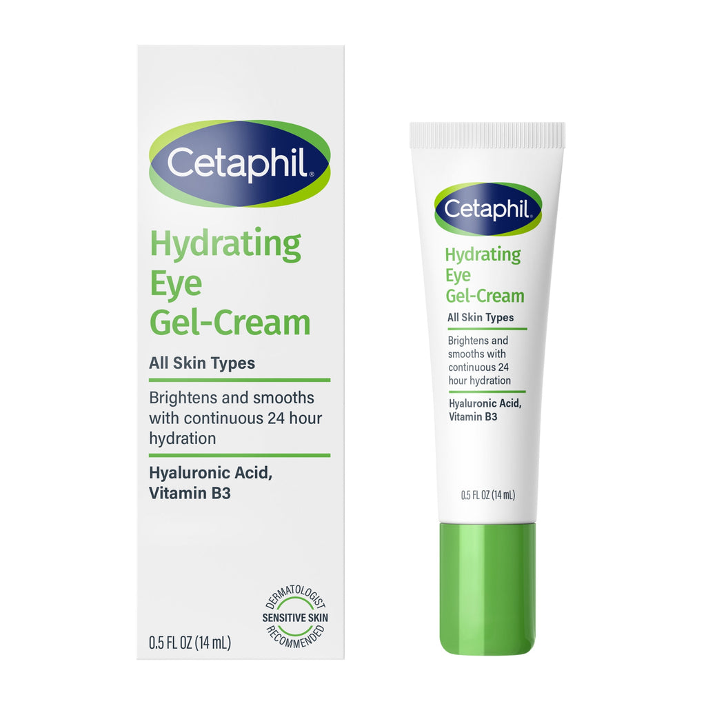 Cetaphil Daily Hydrating Eye Gel Cream for Sensitive Skin with Hyaluronic Acid, 0.5 fl oz