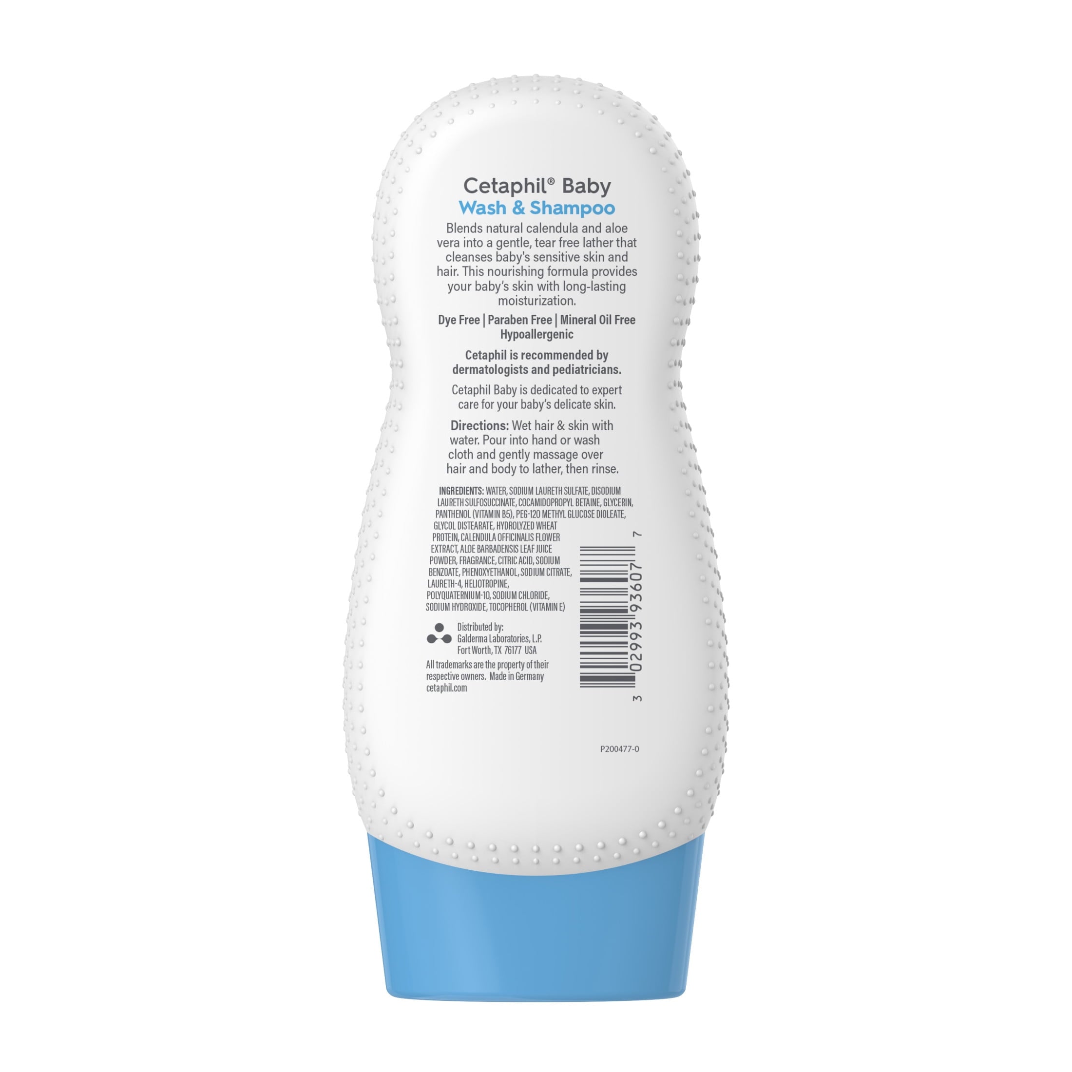 (2 pack) Cetaphil Baby Moisturizing Aloevera Body Wash and Shampoo, Organic Calendula, 7.8 fl oz