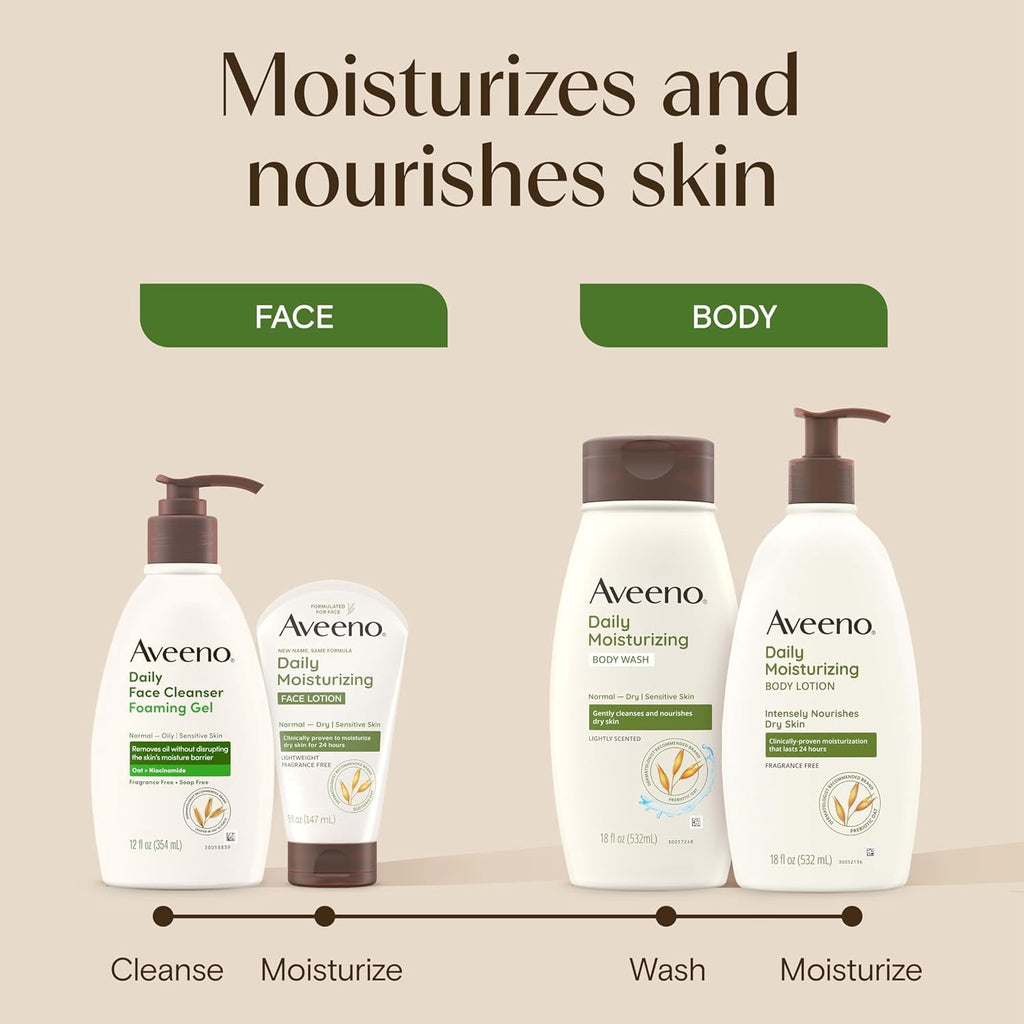 Aveeno Daily Moisturizing Body Wash - 18 Oz, 3 Pack