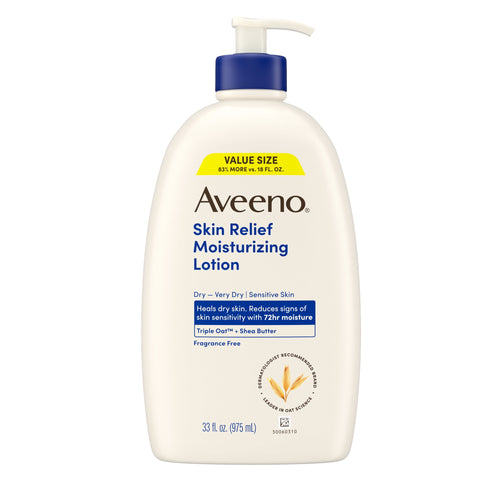 (3 pack) Aveeno Skin Relief Moisturizing Body Lotion, Value Size, 33 Fl oz