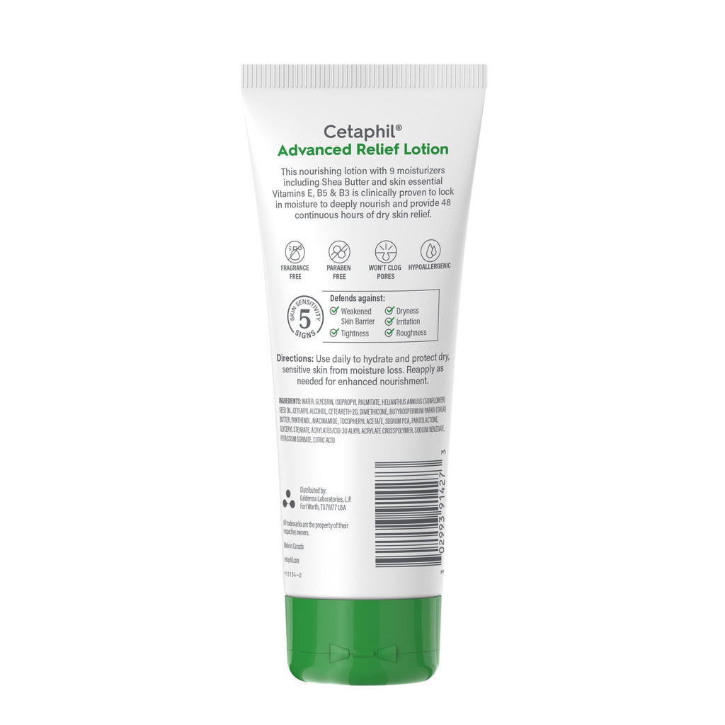 Cetaphil Advanced Radiance Lotion with Shea Butter for Sensitive Skin, Fragrance Free, 8 oz