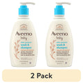 (2 pack) Aveeno Baby Daily Moisture Body Wash & Shampoo, 12 Fl oz
