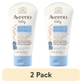 (2 pack) Aveeno Baby Eczema Therapy Moisturizing Cream Body Lotion with Oatmeal, 5 oz