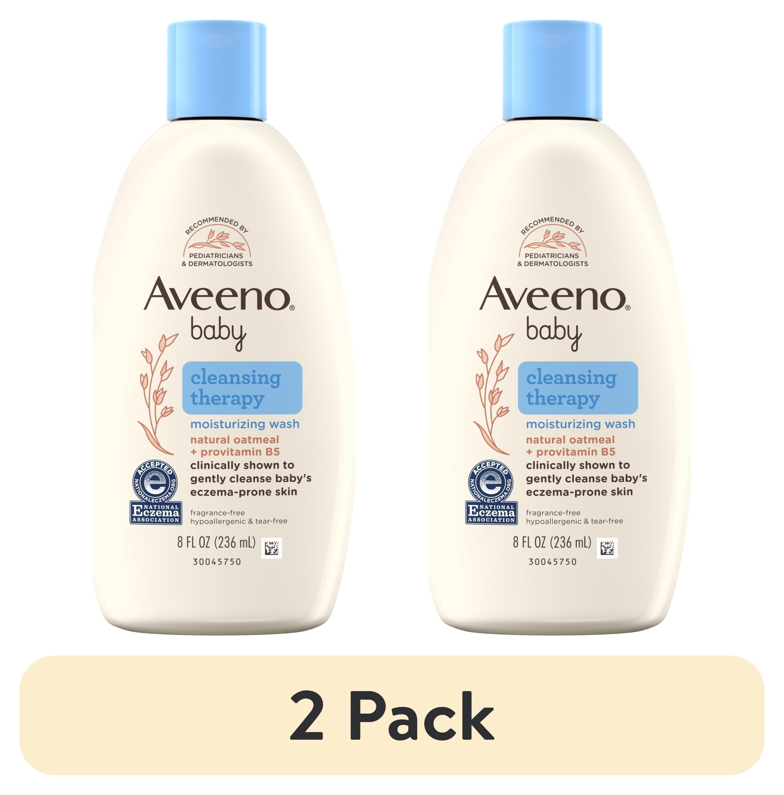 (2 pack) Aveeno Infant Baby Cleansing Therapy Moisturizing Bath Body Wash, Oatmeal, 8 fl oz