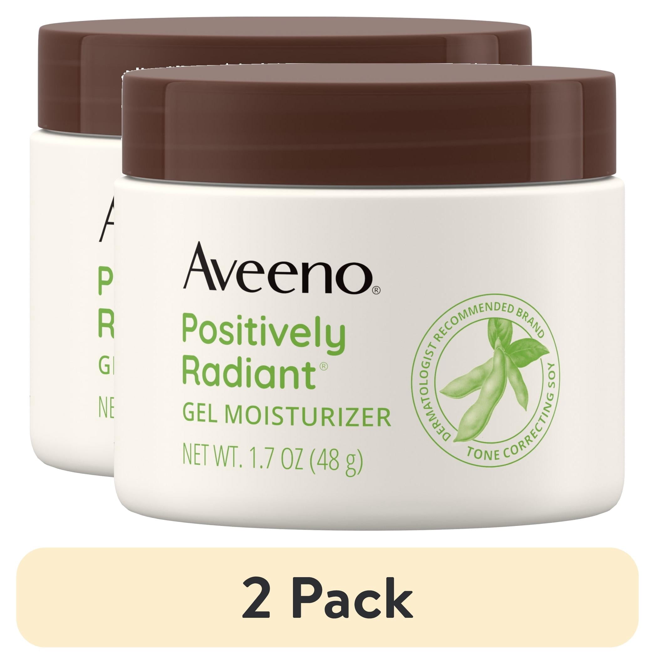 (2 pack) Aveeno Positively Radiant Brightening Gel Face Moisturizer, 1.7 oz