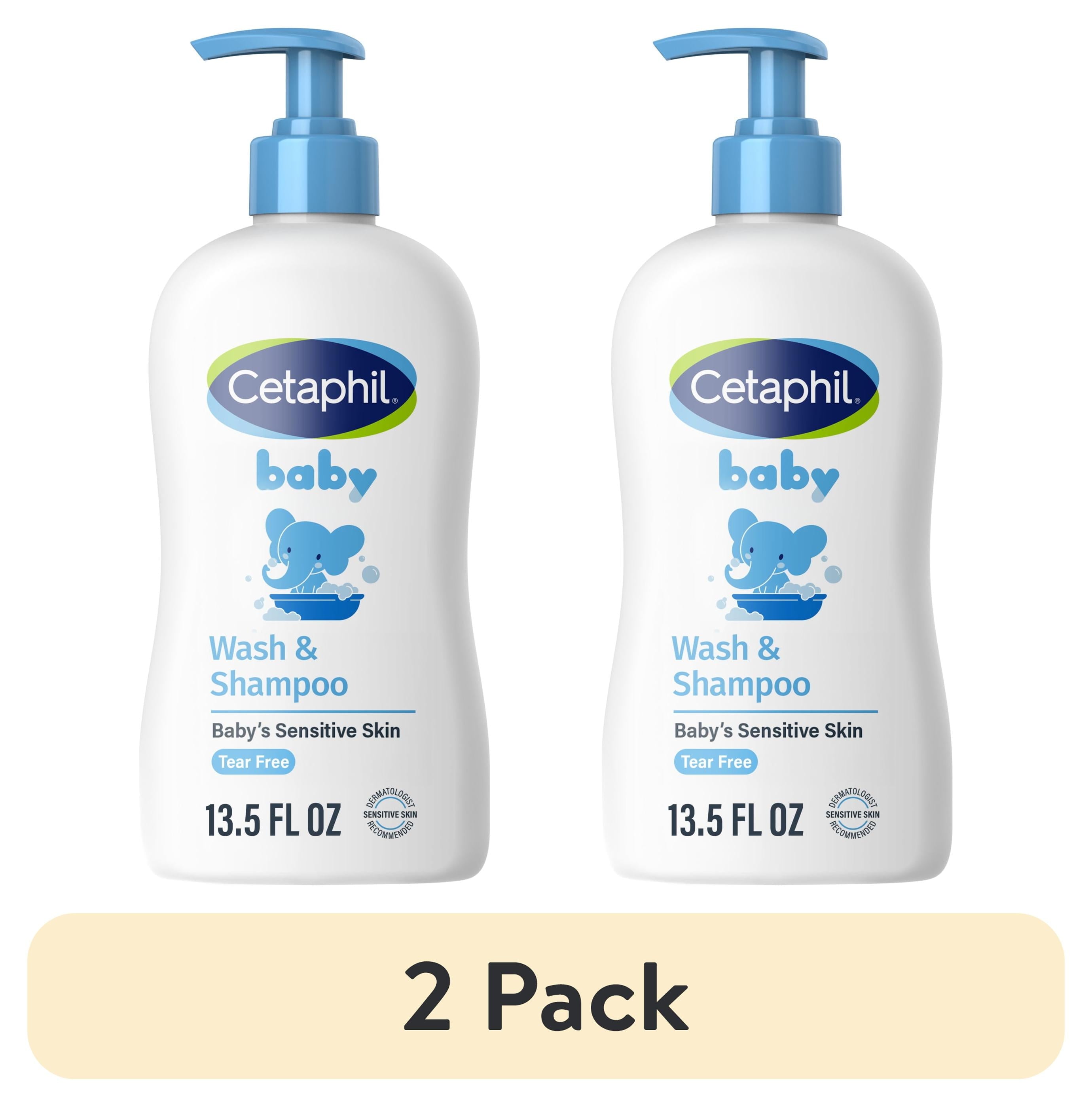 (2 pack) Cetaphil Baby Moisturizing Shampoo and Body Wash with Aloe Vera&nbsp;and Natural Calendula, 13.5 fl oz