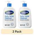 (2 pack) Cetaphil Daily Facial Cleanser Face Wash for Sensitive, Normal to Oily Skin, 16 oz