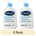 (2 pack) Cetaphil Face Wash Hydrating Gentle Skin Cleanser for Dry to Normal Sensitive Skin, 16 oz