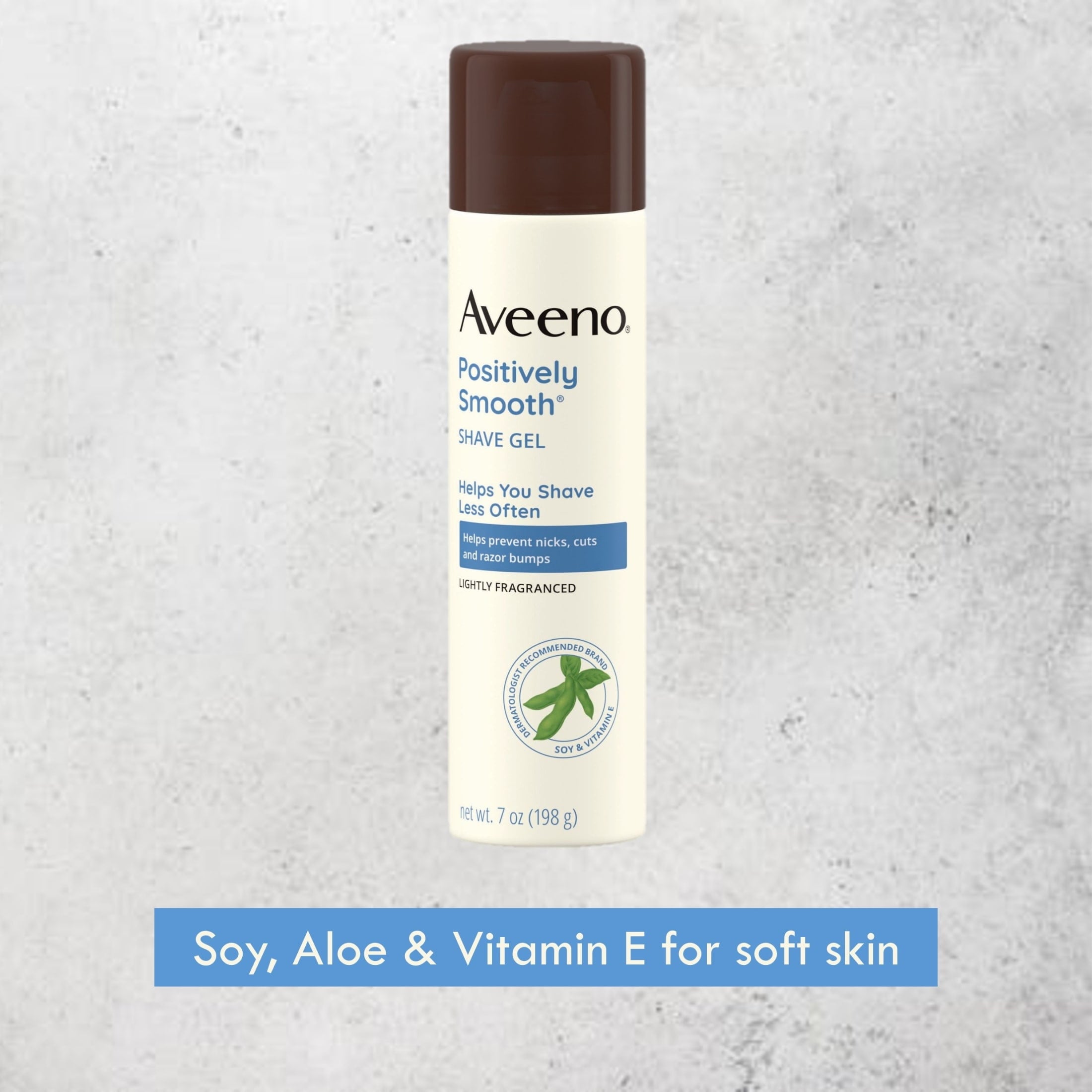 Aveeno Positively Smooth Moisturizing Shave Gel + Vitamin E, 2 x 7 oz