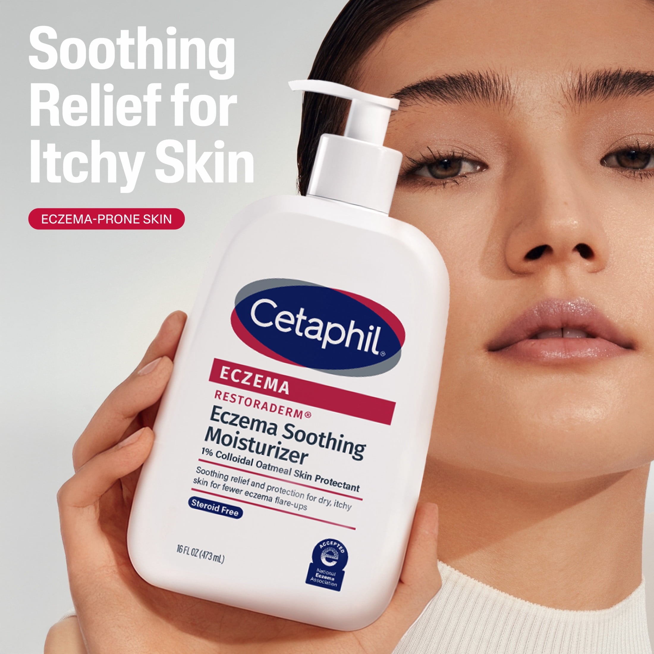 Cetaphil Eczema Restoraderm Soothing Moisturizer for Dry Itchy Skin, Unscented, 16 fl oz