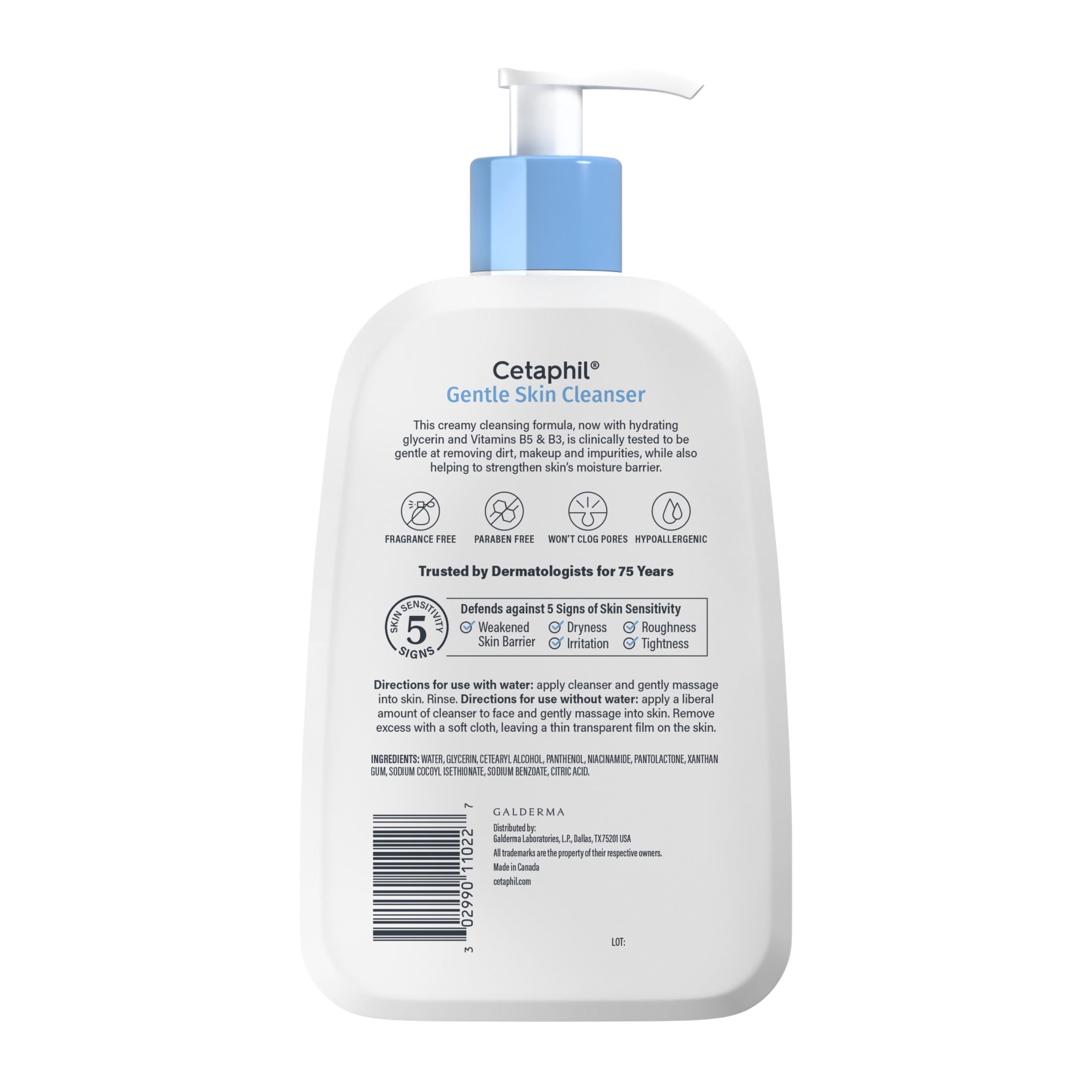 (2 pack) Cetaphil Face Wash Hydrating Gentle Skin Cleanser for Dry to Normal Sensitive Skin, 16 oz