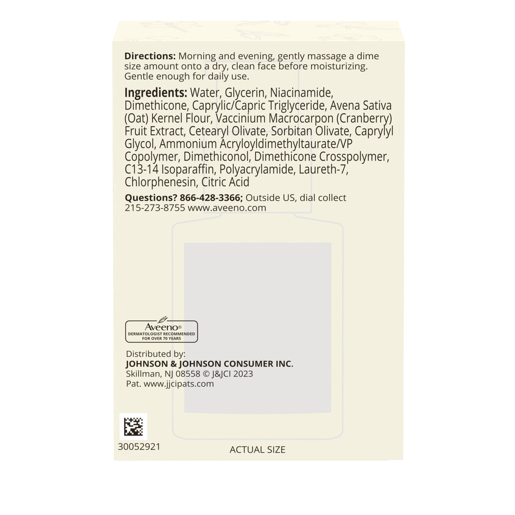 Aveeno Calm + Restore Age Renewal Anti Aging Face Serum, 1.0 fl. oz