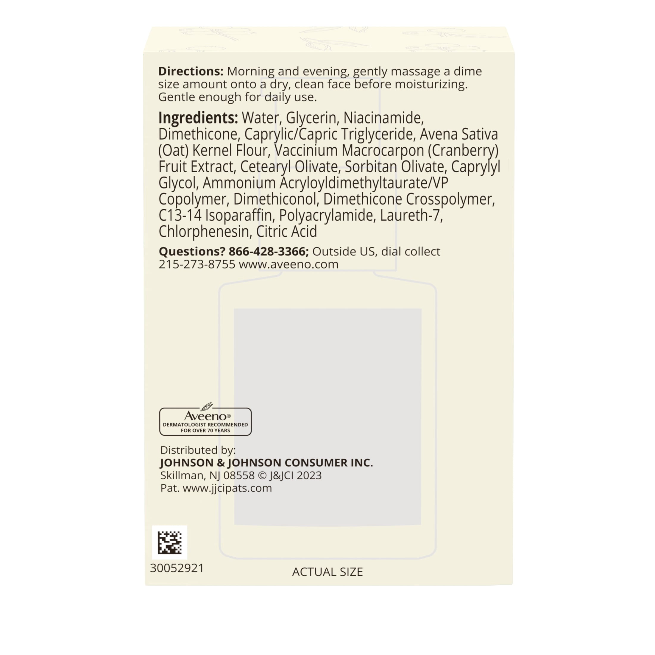 Aveeno Calm + Restore Age Renewal Anti Aging Face Serum, 1.0 fl. oz