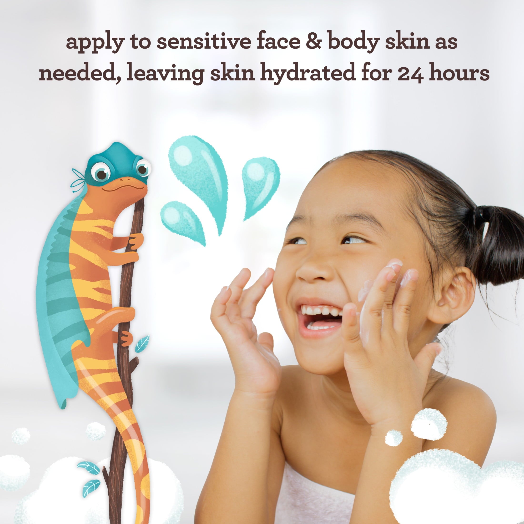 Aveeno Kids Face and Body Gel Cream Lotion for Sensitive Skin, 8 oz
