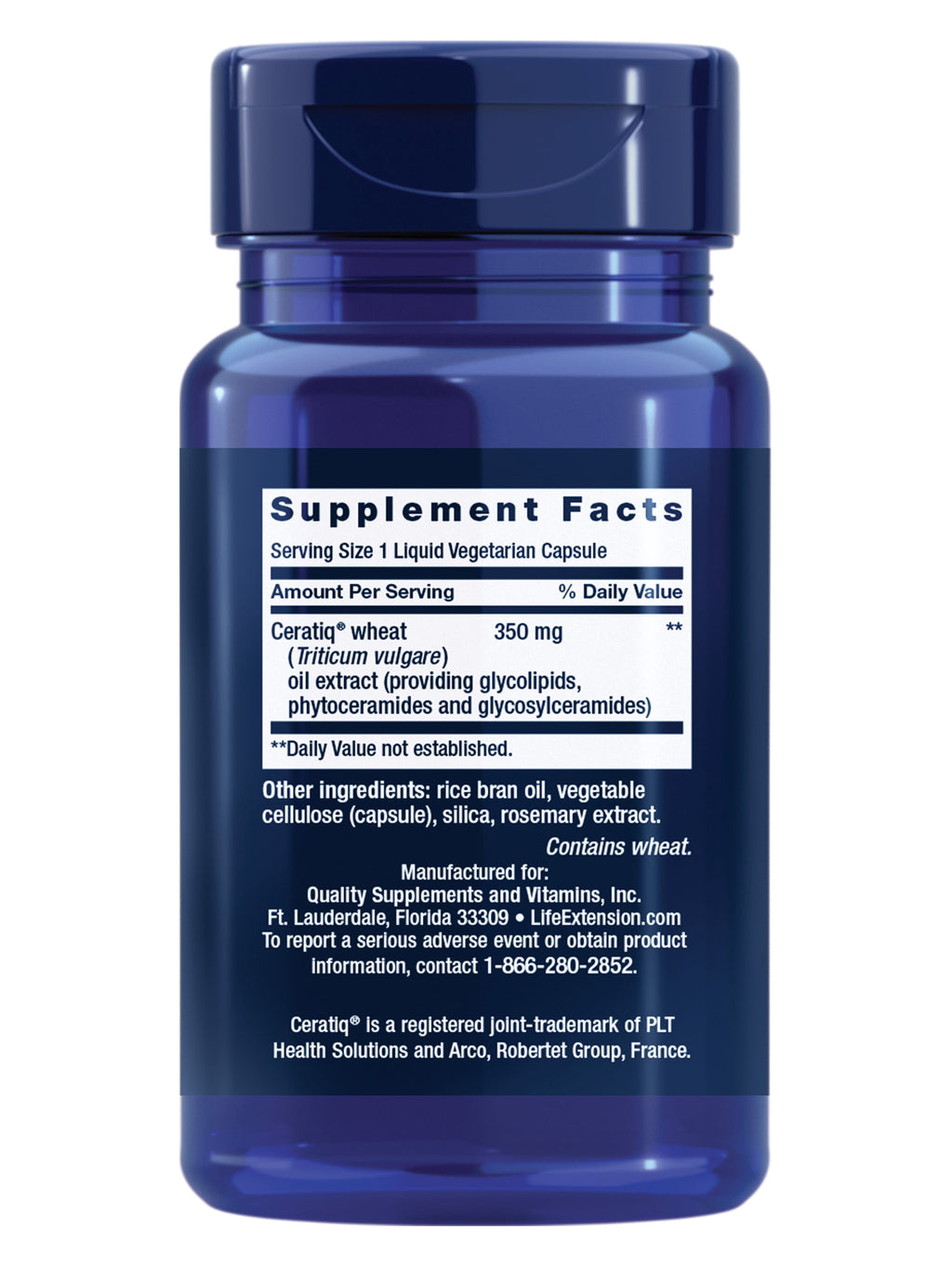 Life Extension Skin Restoring Ceramides – Wheat Oil Extract – Hydrates & Smooths the Appearance of Fine Lines & Wrinkles – Gluten-Free, Non-GMO, 1-Daily, Vegetarian – 30 Liquid Capsules