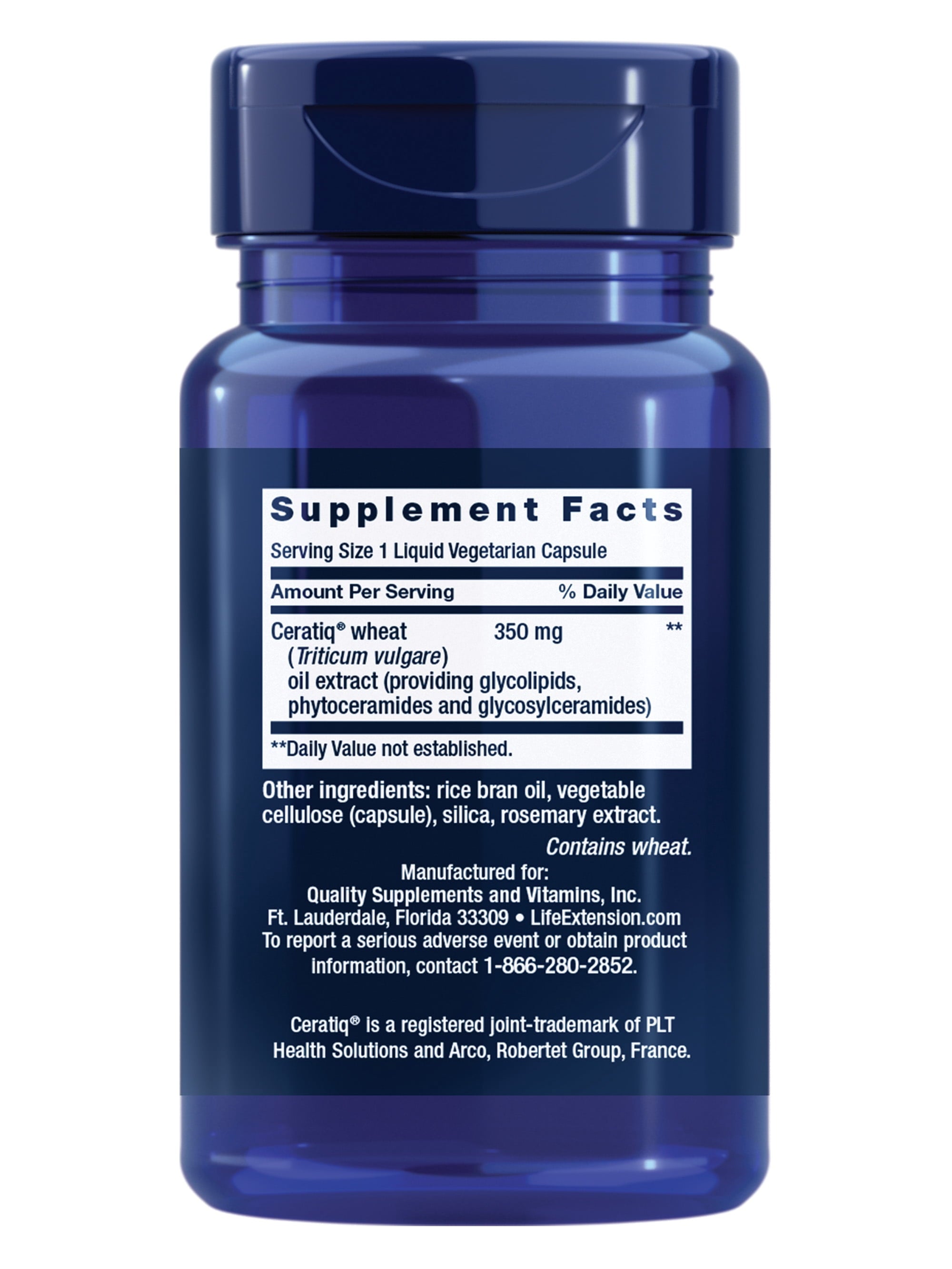 Life Extension Skin Restoring Ceramides – Wheat Oil Extract – Hydrates & Smooths the Appearance of Fine Lines & Wrinkles – Gluten-Free, Non-GMO, 1-Daily, Vegetarian – 30 Liquid Capsules