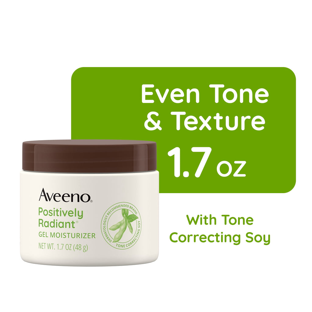 (2 pack) Aveeno Positively Radiant Brightening Gel Face Moisturizer, 1.7 oz