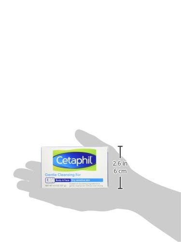 Cetaphil Gentle Cleansing Bar for Dry/Sensitive Skin 4.50 oz (Pack of 6)