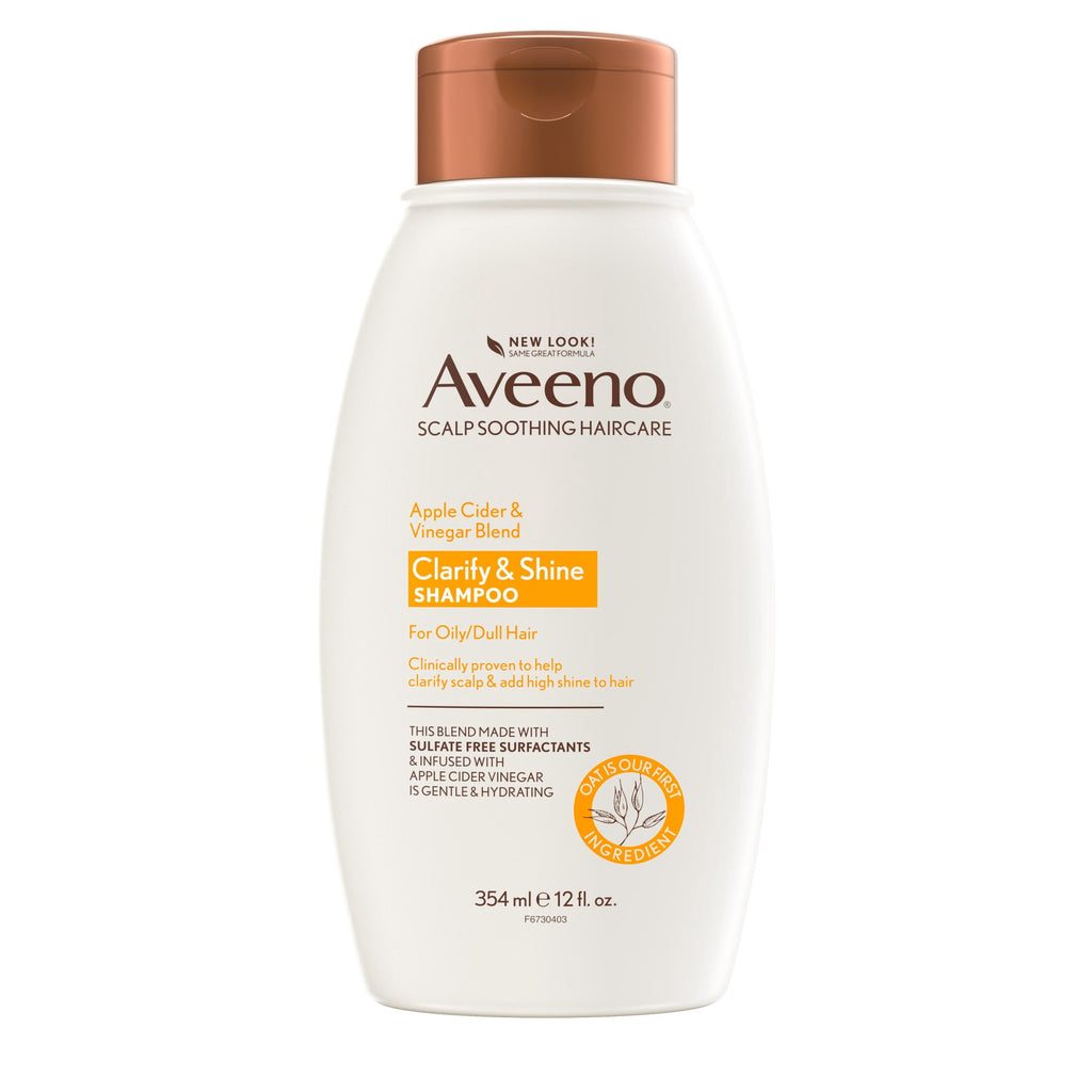 Aveeno Apple Cider Vinegar Blend Shampoo For Clarify and Shine, 12 OZ