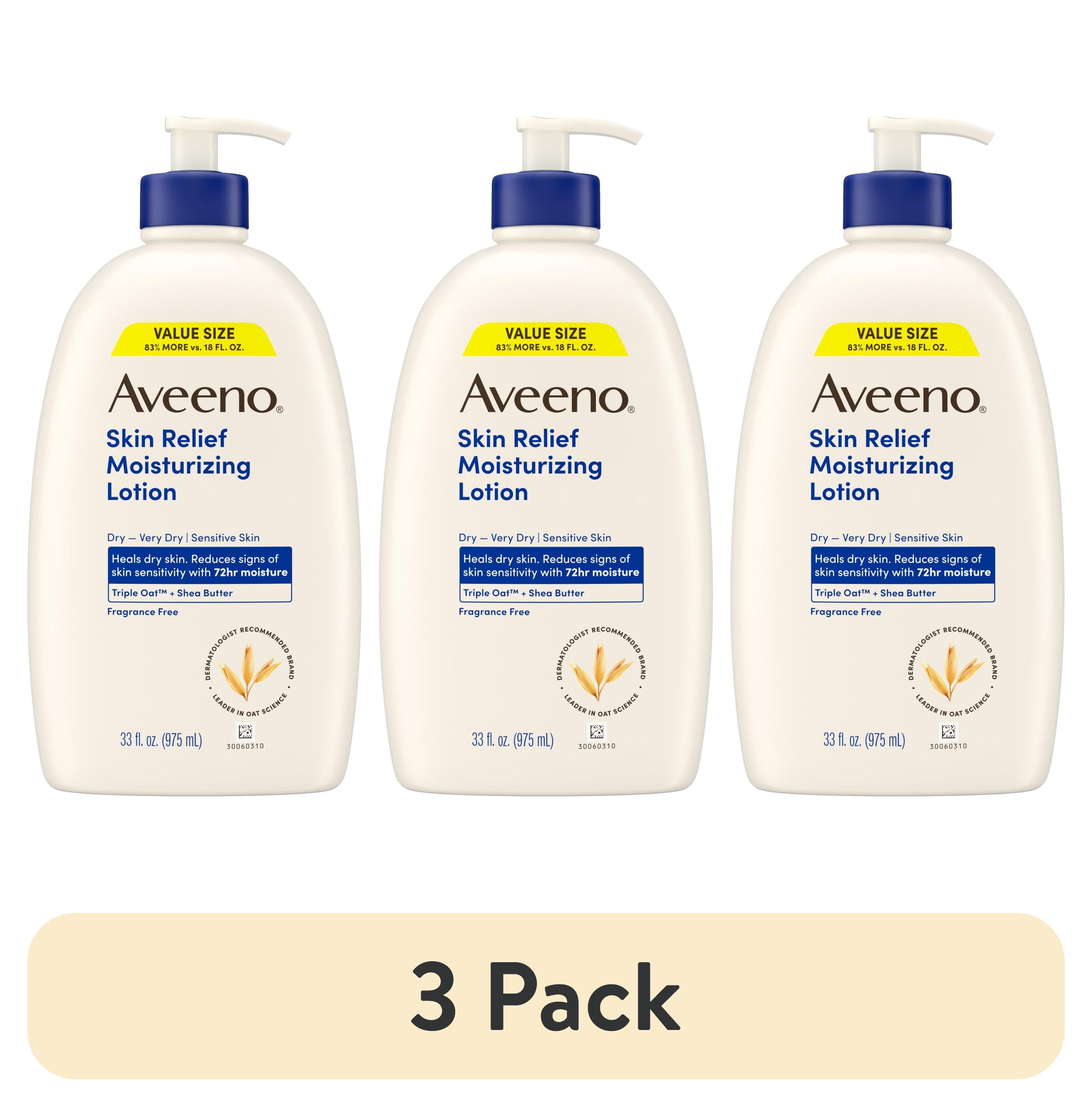 (3 pack) Aveeno Skin Relief Moisturizing Body Lotion, Value Size, 33 Fl oz