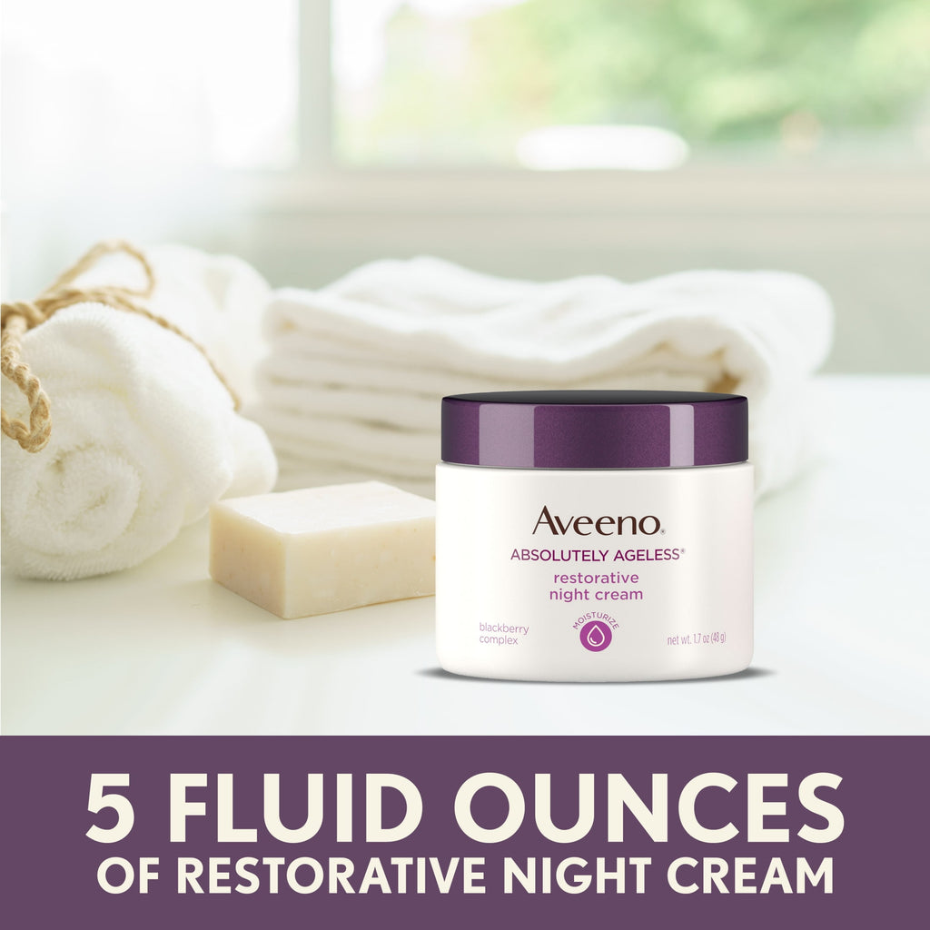Aveeno Absolutely Ageless Restorative Night Cream for Face, 1.7 oz