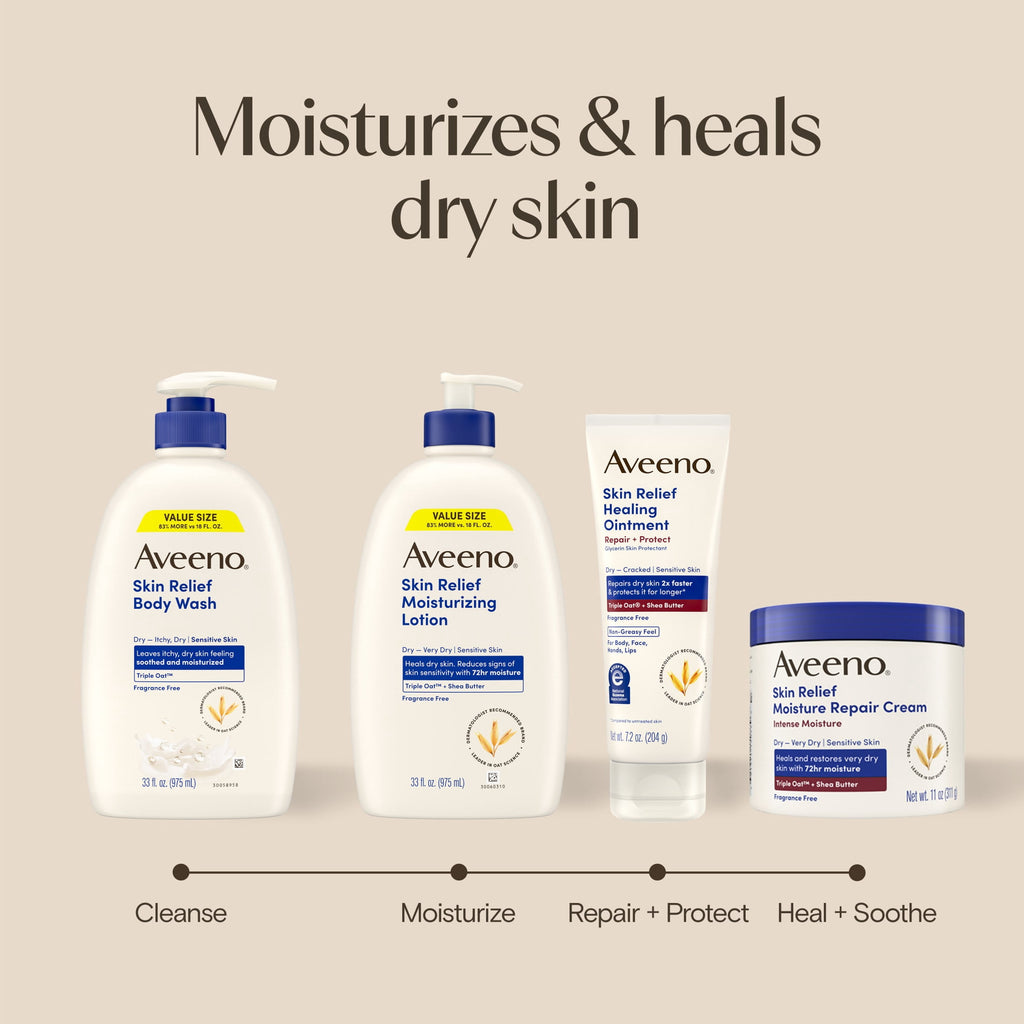 (3 pack) Aveeno Skin Relief Moisturizing Body Lotion, Value Size, 33 Fl oz