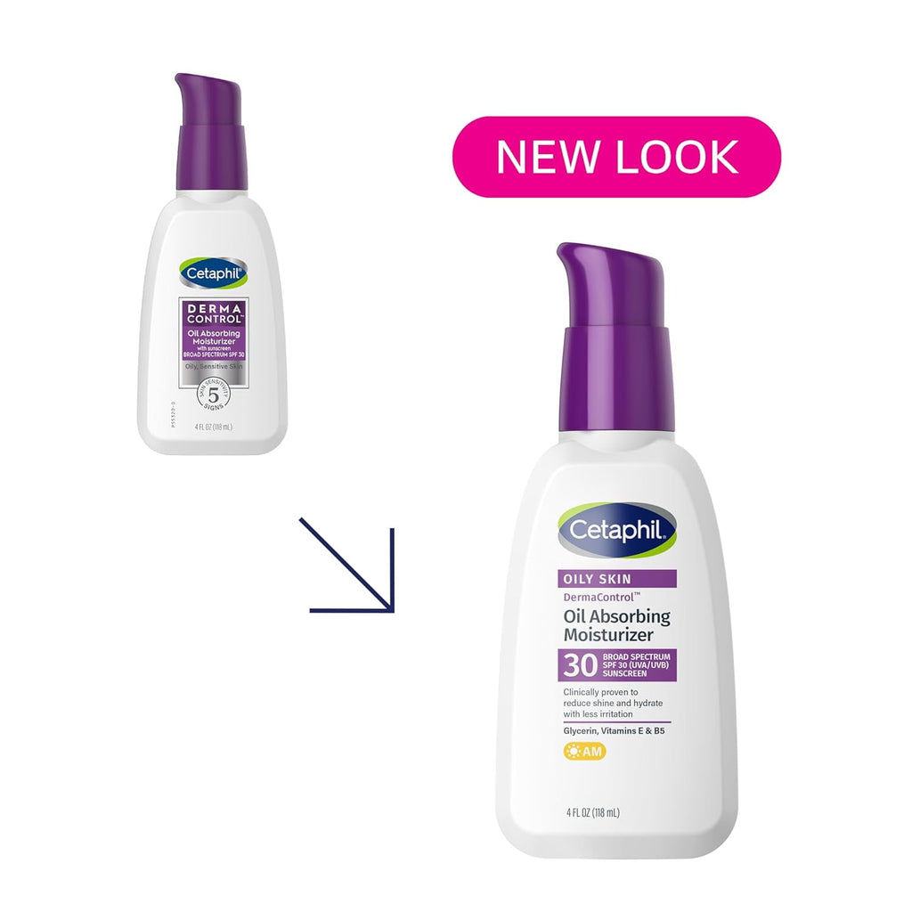 Cetaphil® DermaControl™ Lotion Face Moisturizer , 4fl oz ,SPF 30 (Acne-Prone Skin)