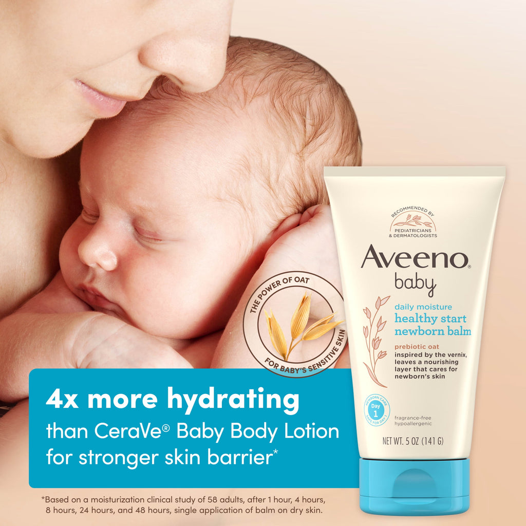 Aveeno Baby Healthy Start Newborn Baby Body Balm, Hypoallergenic, 5 oz
