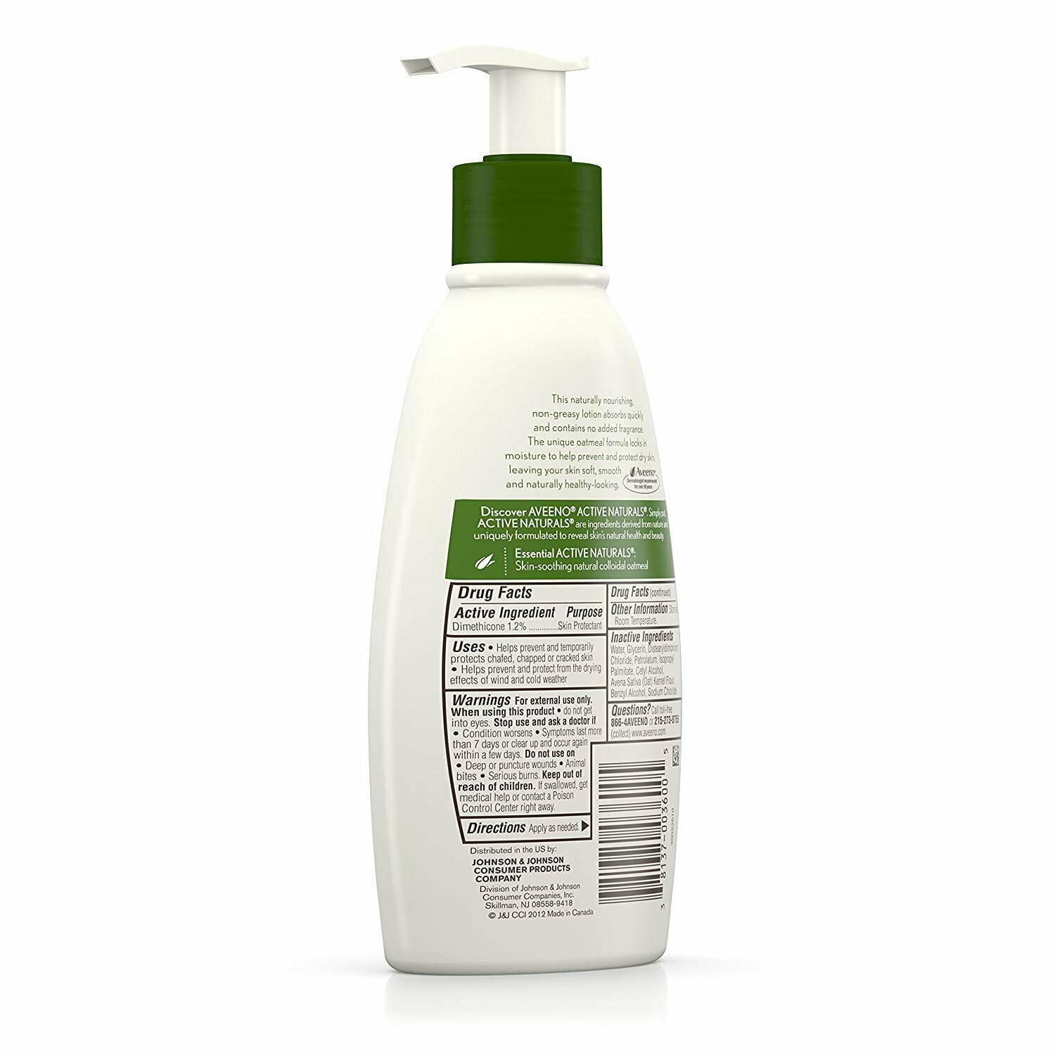 Aveeno Daily Moisturizing Lotion Nourish Dry Skin Soothing Oat 12 oz,2-Pack