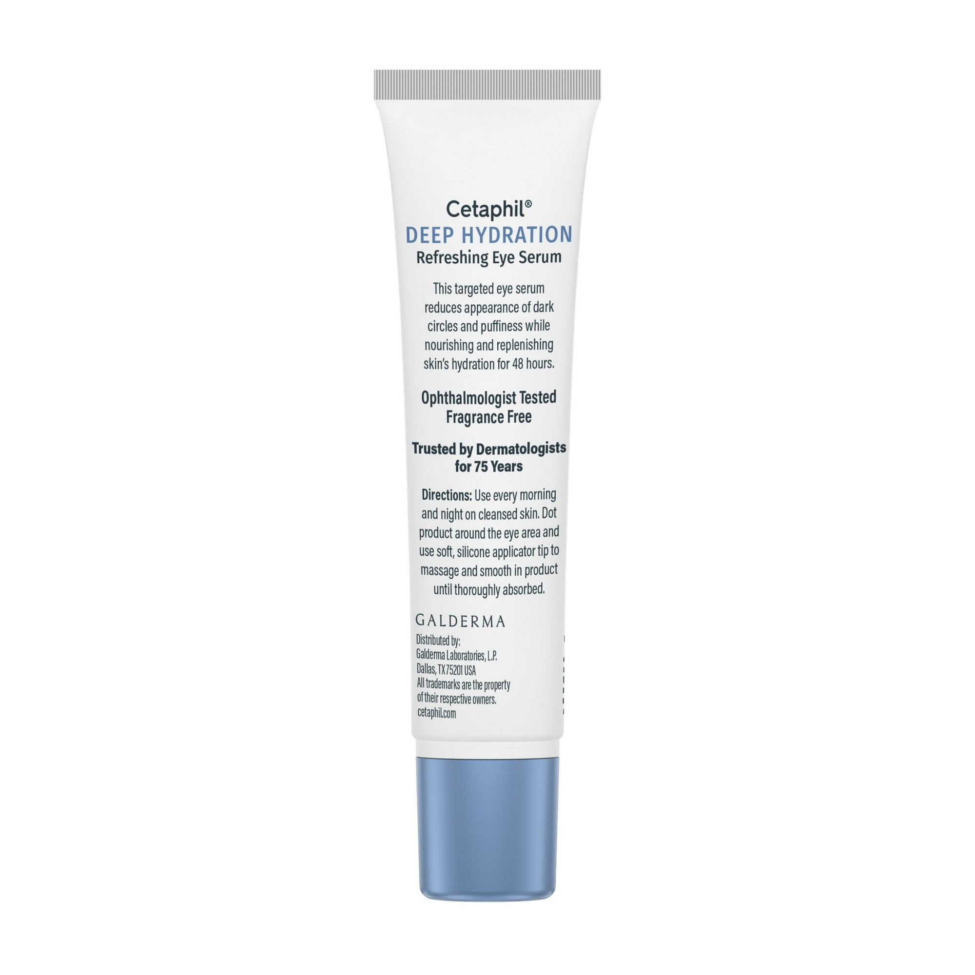 CETAPHIL Deep Hydration Refreshing Eye Serum | 0.5 fl oz | 48Hr Hydrating Under Eye Cream to Reduce the Appearance of Dark Circles | With Hyaluronic Acid, Vitamin E & B5 (Packaging May Vary)