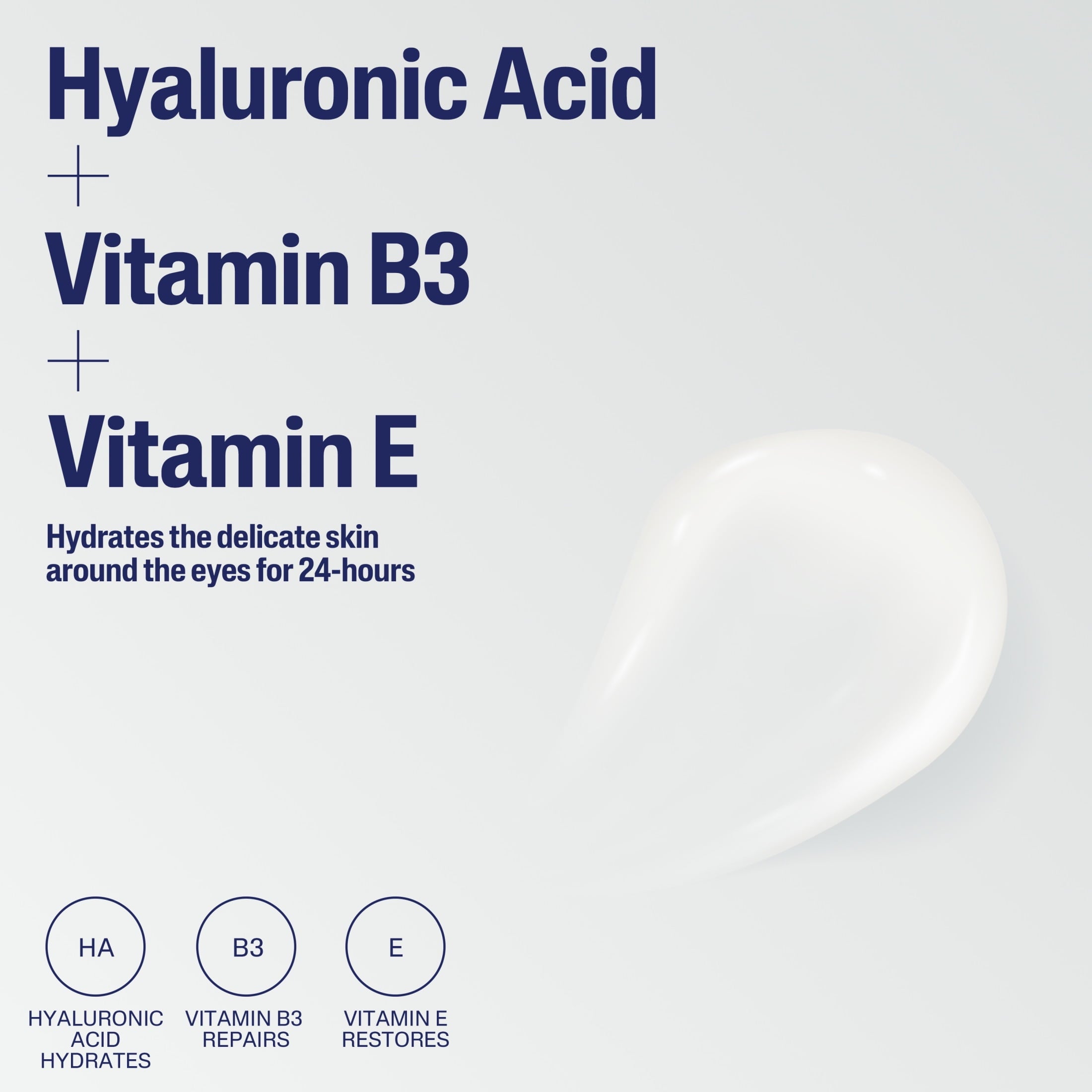 Cetaphil Daily Hydrating Eye Gel Cream for Sensitive Skin with Hyaluronic Acid, 0.5 fl oz