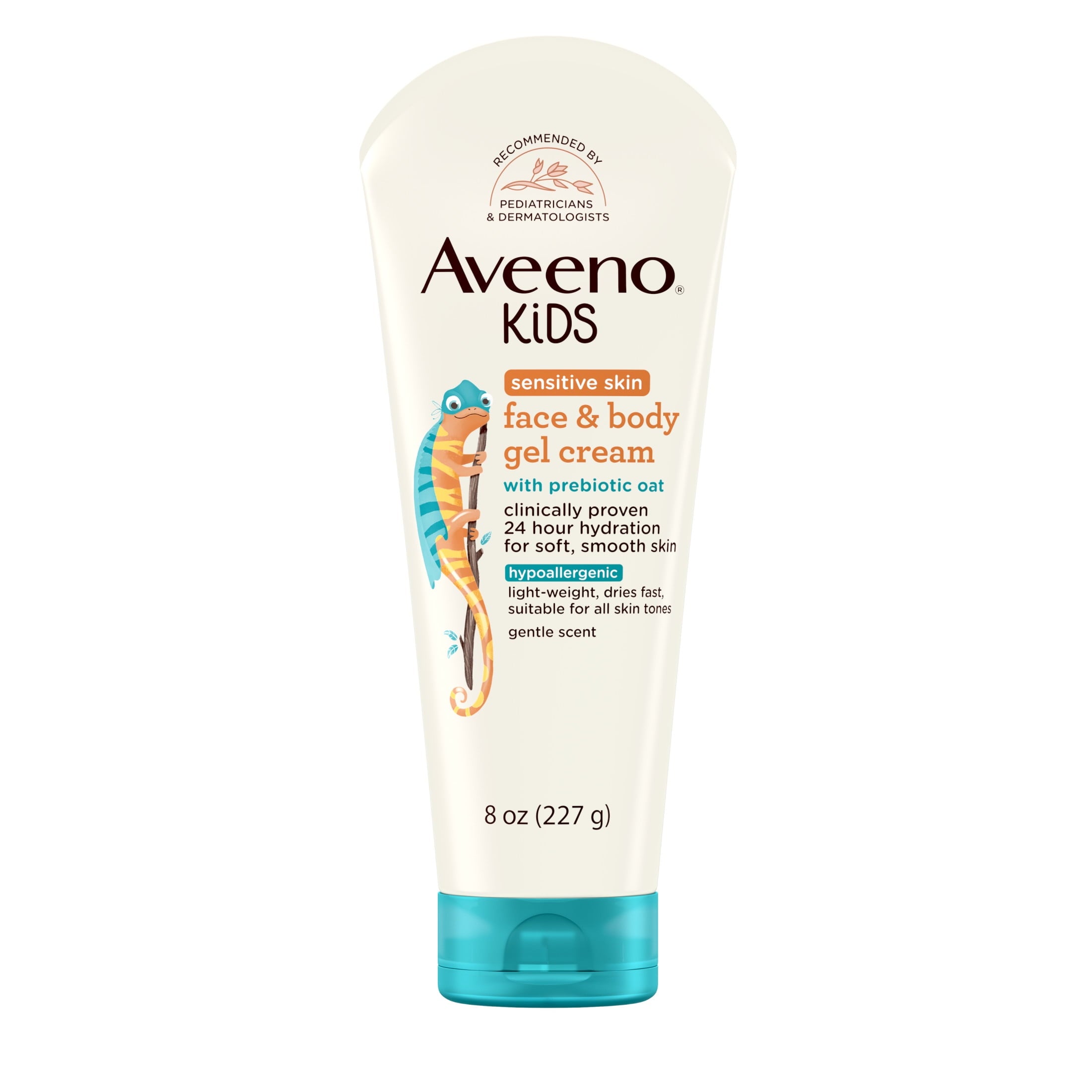 Aveeno Kids Face and Body Gel Cream Lotion for Sensitive Skin, 8 oz
