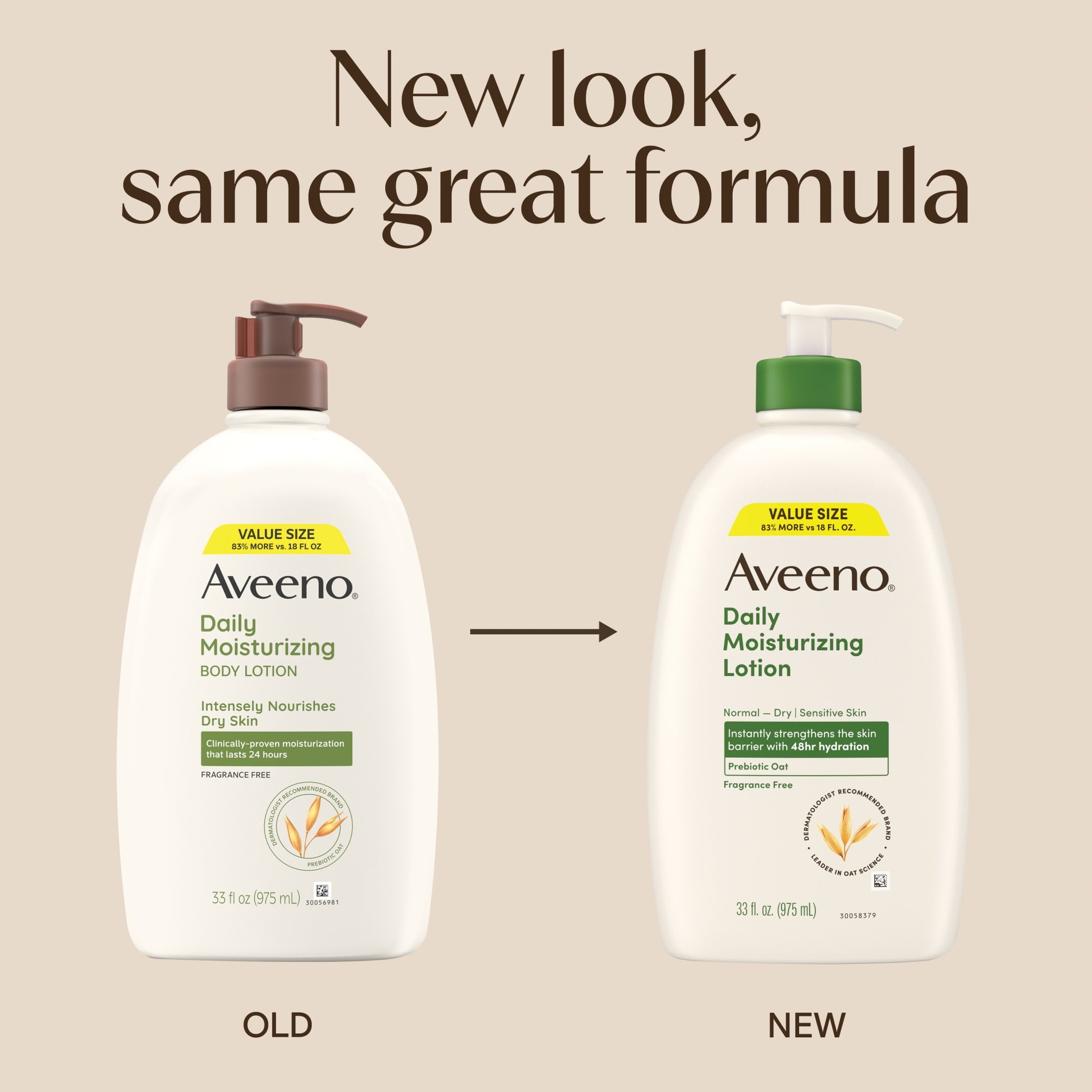 Aveeno Daily Moisturizing Body Lotion, Value Size 33 Fl oz