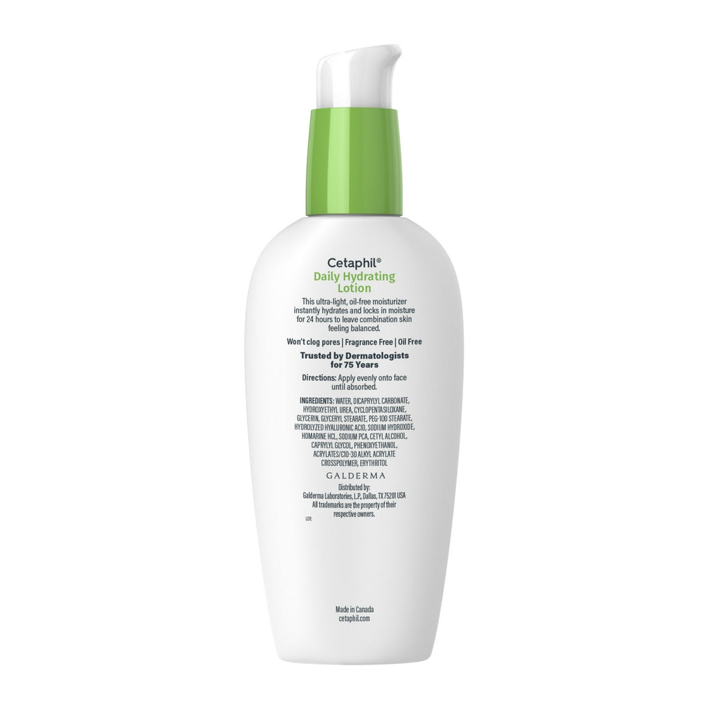 Cetaphil Daily Hydrating Lotion with Hyaluronic Acid, 3 Oz - 2 Pack