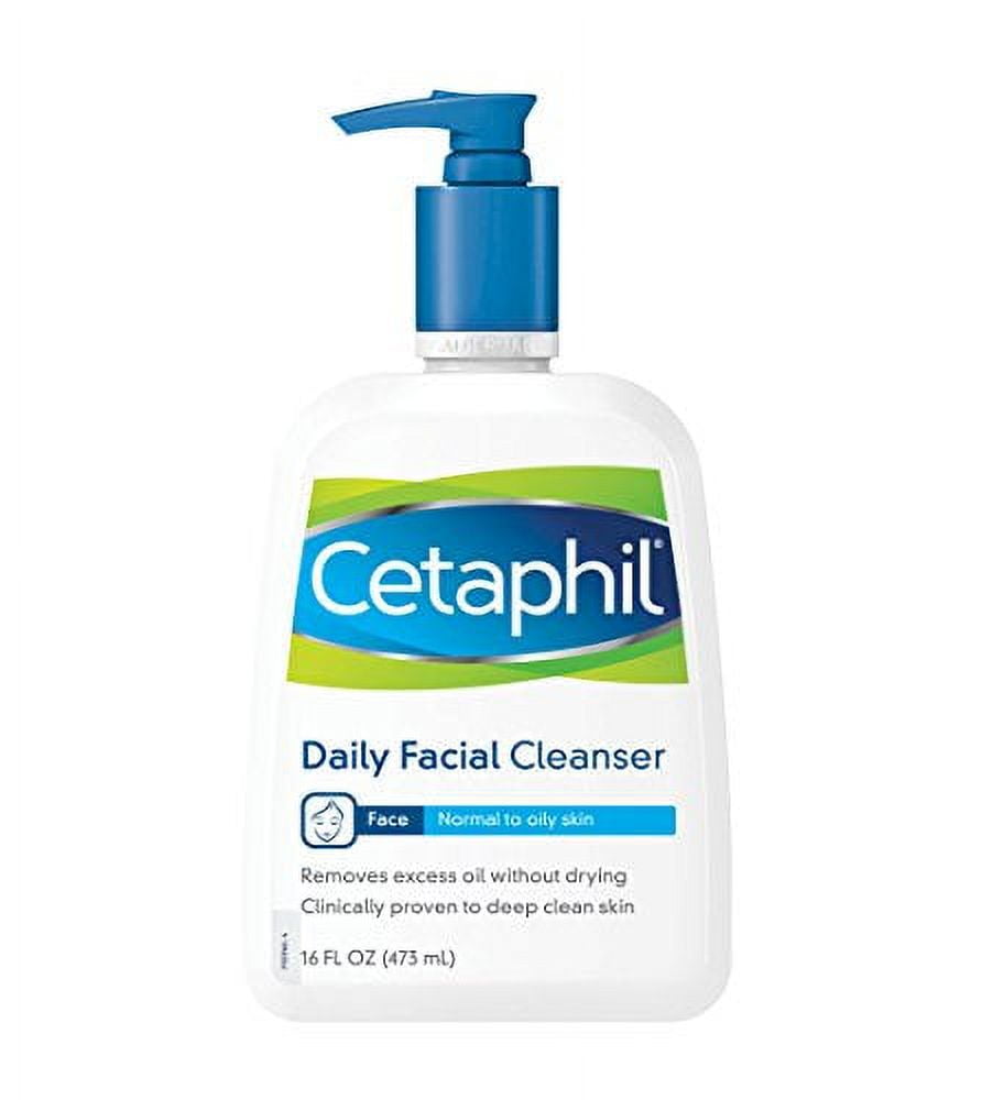 4 Pack - Cetaphil Daily Facial Cleanser Normal to Oily Skin, 16 oz Each