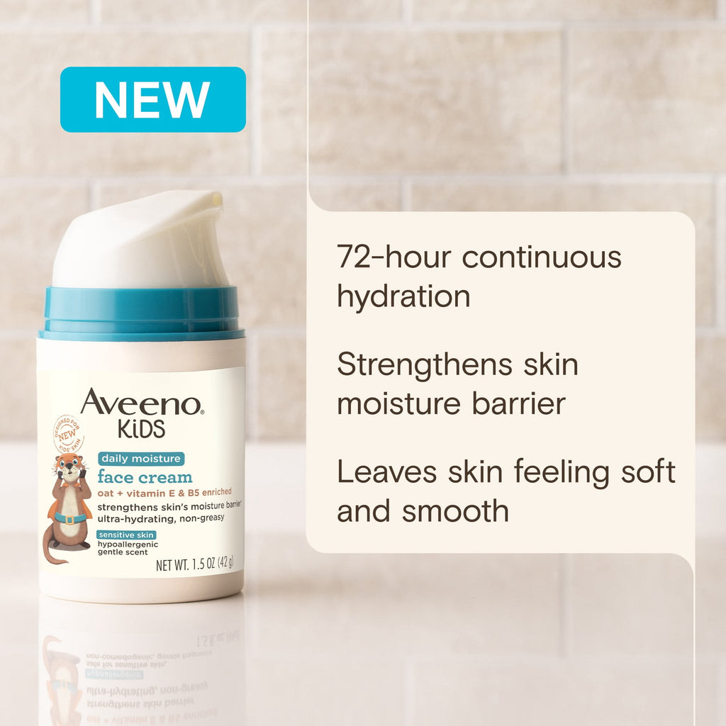 Aveeno Kids Daily Moisture Face Cream for Sensitive Skin, 1.5 oz