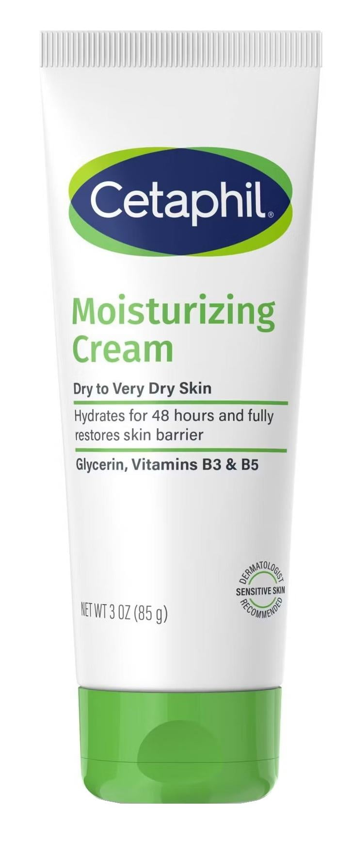 Cetaphil Moisturizing Cream 3oz Tube Very Dry/Sensitive (Pack of 3)