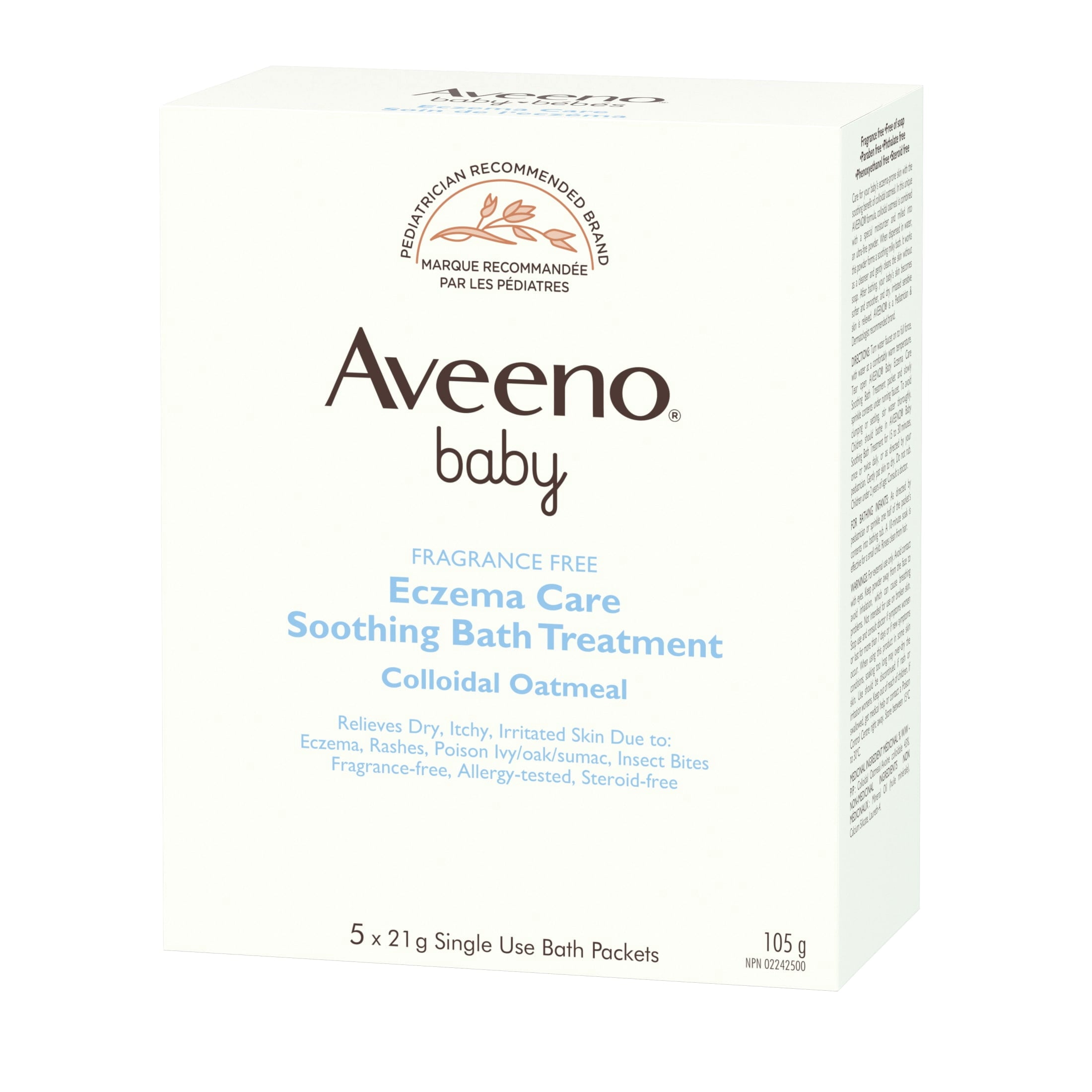 Aveeno Baby Eczema Therapy Soothing Bath Treatment, Oatmeal, 5 Count