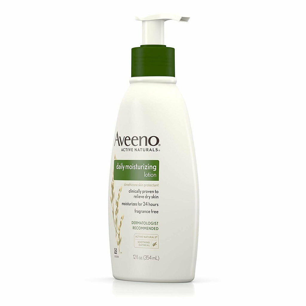 Aveeno Daily Moisturizing Lotion Nourish Dry Skin Soothing Oat 12 oz,2-Pack
