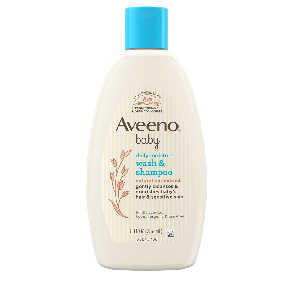 Aveeno Baby Daily Moisture Body Wash & Shampoo, Oat Extract, 8 fl. oz