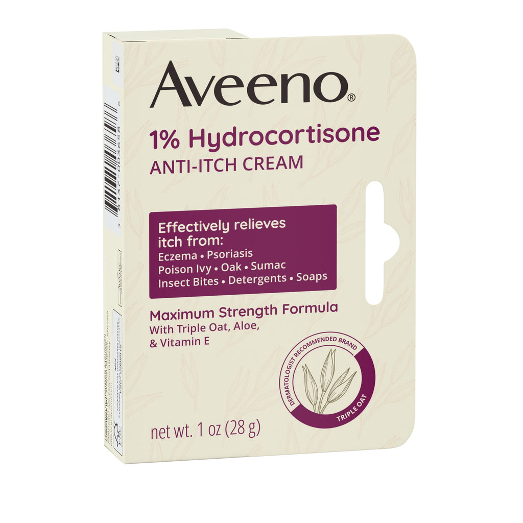 Aveeno Maximum Strength 1% Hydrocortisone Anti-Itch Relief Cream, 1 oz