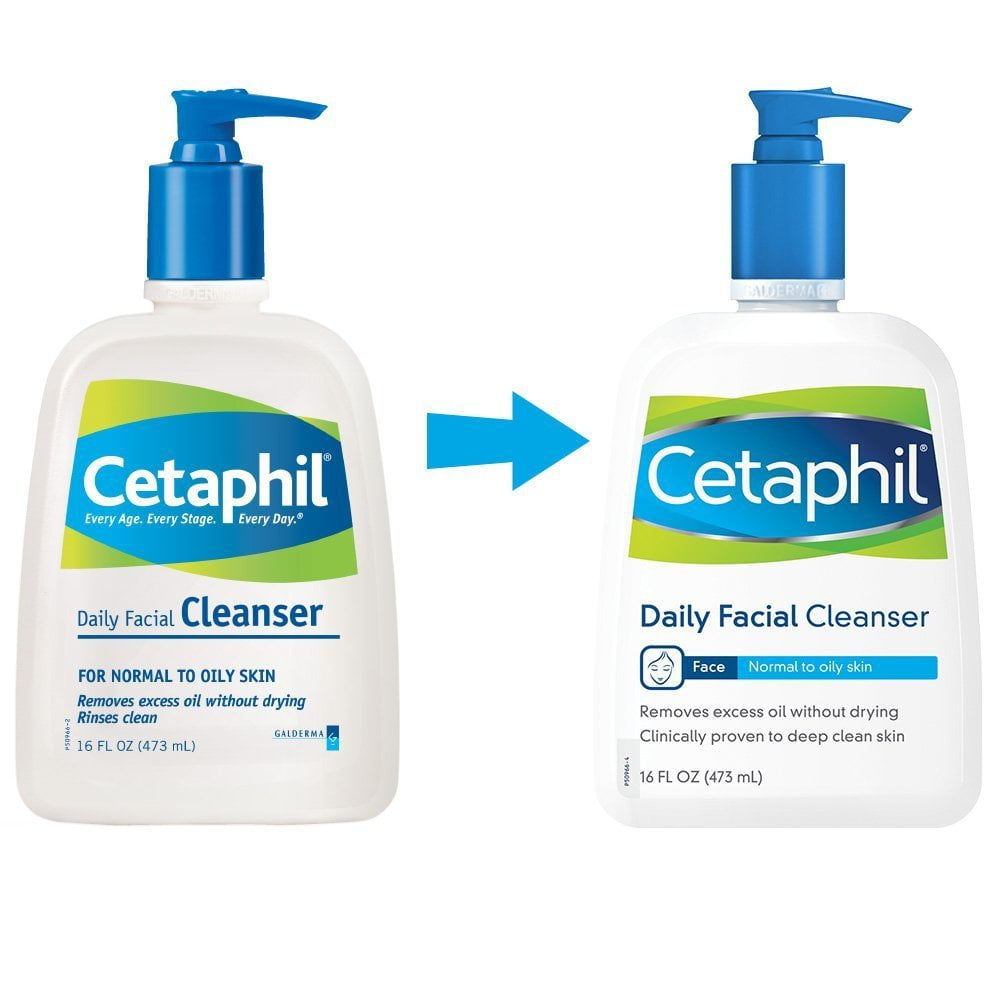 Cetaphil Daily Facial Cleanser Normal to Oily Skin, 16 oz (Pack of 2)