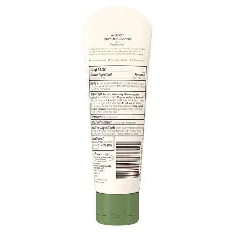 Aveeno Daily Moisturizing Body Lotion with Soothing Oat and Rich Emollients to Nourish Dry Skin, Fragrance-Free, 2.5 fl. oz (Pack of 2)